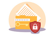 Personal folder with lock and key, a Finance Illustration by YummyBuum (Thumbnail 2 of 3)