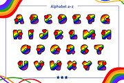 Rainbow Pride Color fonts, a Font by Fox7 By Rattana (Thumbnail 2 of 8)