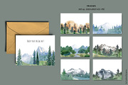 watercolor landscape creator clipart, a Decorative Illustration by LyubovZaytseva (Thumbnail 21 of 27)