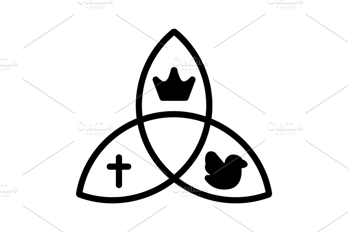 Trinity triad solid icon, a Solid Icon by Creative priyanka
