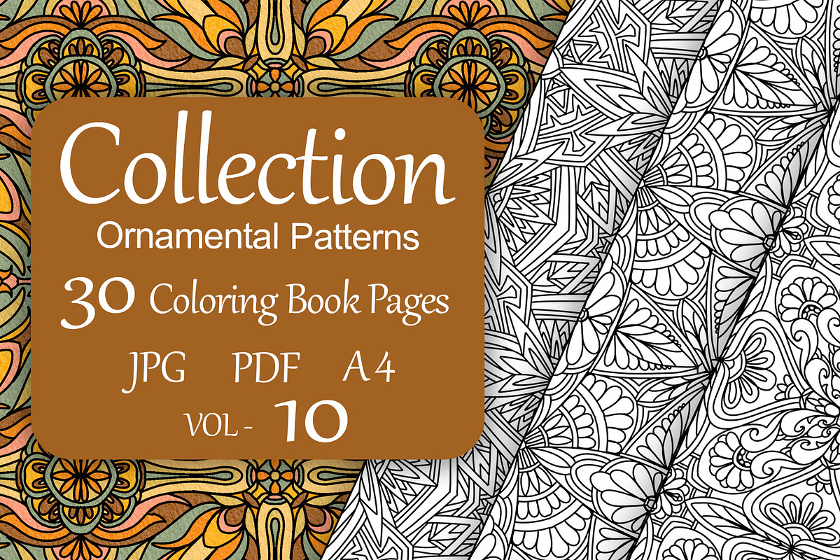 Patterns for coloring PDF,JPG vol-10, a Brochure Template by dnapslvsk (Photo 1 of 6)