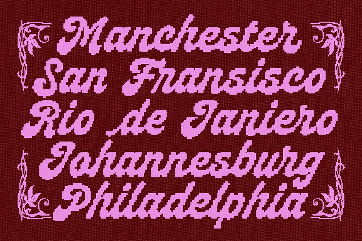 Pasta Monday Pixel Script, a Script Font by The Native Saint Club (Photo 6 of 15)