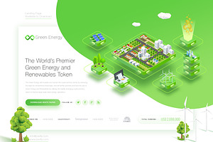 Green Energy Blockchain Landing Page