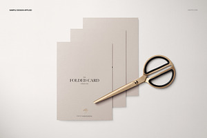 Folded Card Mockup Set