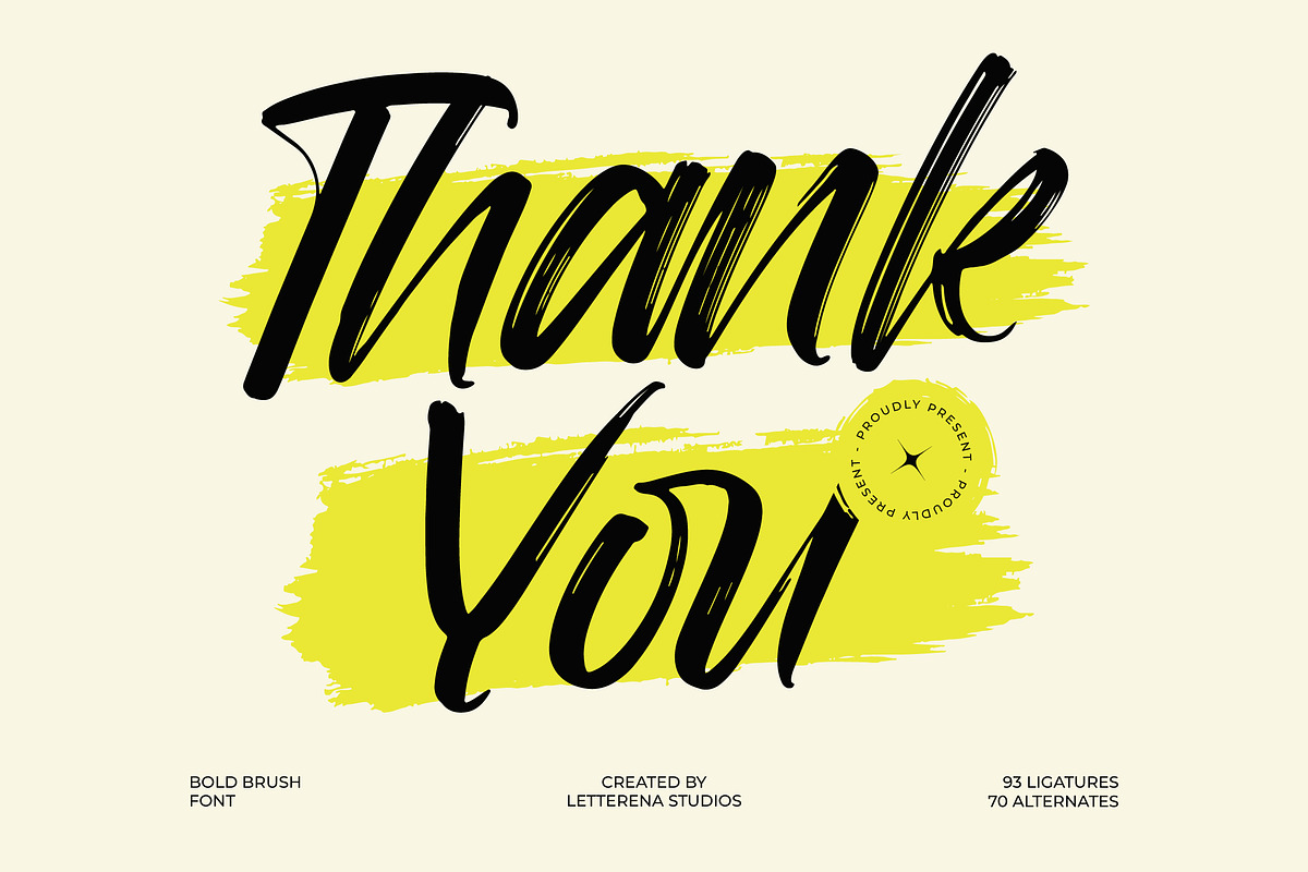 Mirage Factory Bold Brush Font, a Script Font by Letterena Studios Script (Photo 20 of 20)