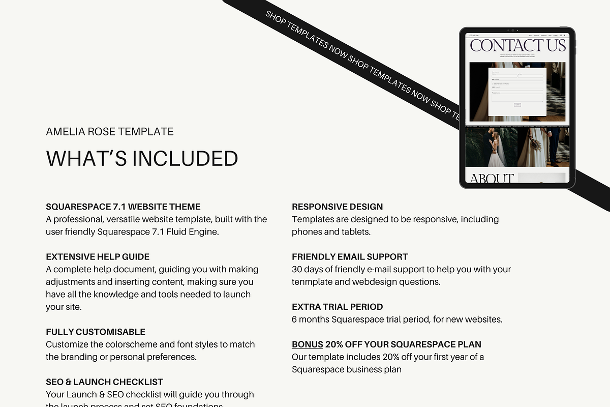 Photography Squarespace 7.1 Template, a Templates & Theme by Studio Witzenhausen (Photo 2 of 11)