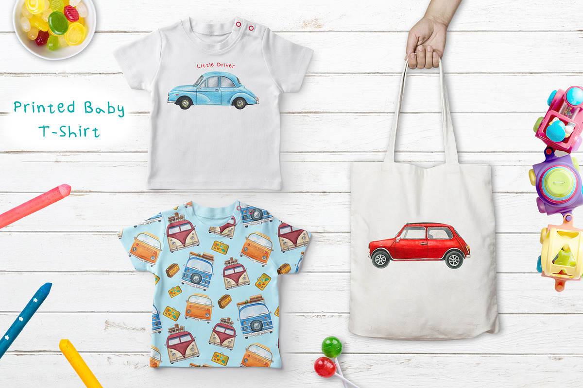 Road trip watercolor set, an Illustration by Nastilustra (Photo 7 of 7)