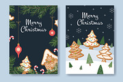 Christmas Card Set, a Seasonal Illustration by Barsuk's Shop (Thumbnail 2 of 2)