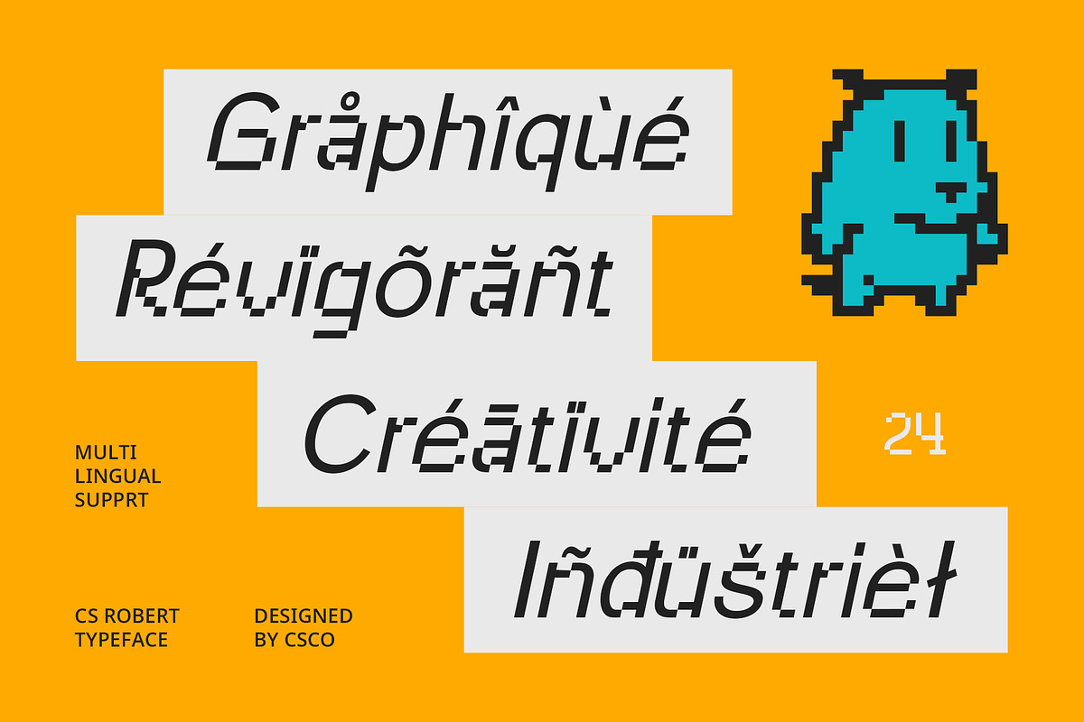 CS Robert – Pixel Font, a Sans Serif Font by Craft Supply Co. (Photo 4 of 8)