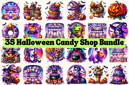 Halloween Candy Shop PNG Bundle