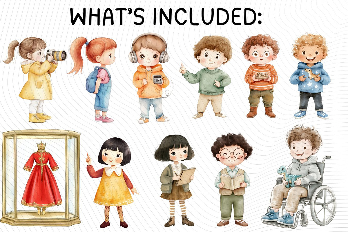 Museum Day Adventures Clipart, an Illustration by PassionPNGcreation (Photo 9 of 12)