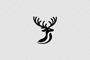 Minimalist Deer Emblem Stag, an Animal Illustration by Vectorium Studio (Thumbnail 2 of 4)