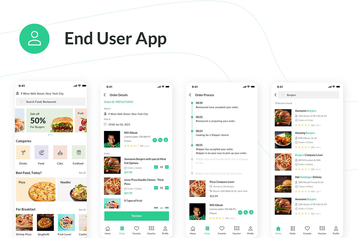 Food Order Delivery Mobile App UI Ki, an App Template by Capi Product (Photo 7 of 9)