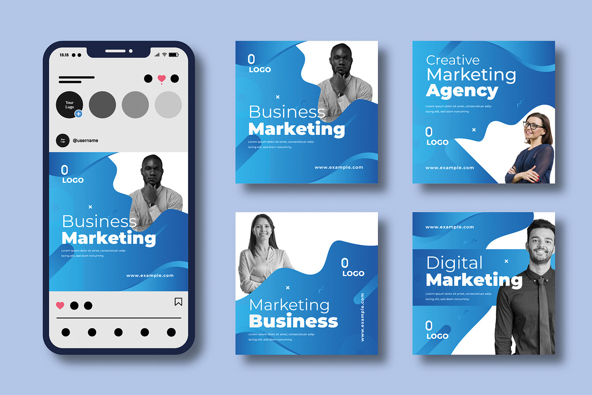 Business Marketing Social Media Post, a Social Media Template by MightyDesign (Photo 1 of 7)