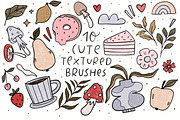 Kawaii doodle brushes for procreate, a Brush Add-On by Sentimental postman (Thumbnail 3 of 5)