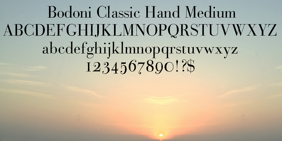 Bodoni Classic Hand, a Handwritten Font by Wiescher-Design (Photo 2 of 5)