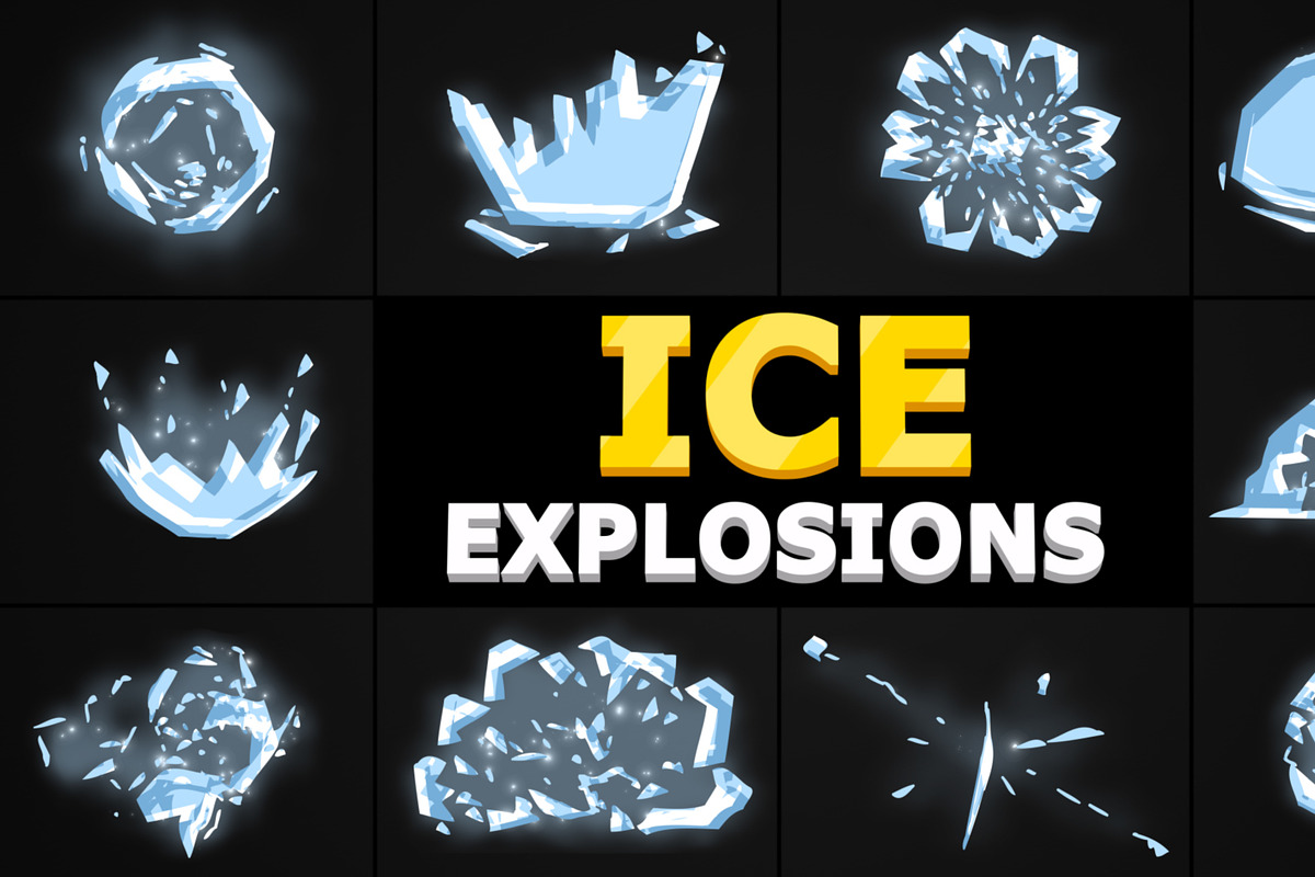 Ice Explosions | Motion Graphics | Creative Market