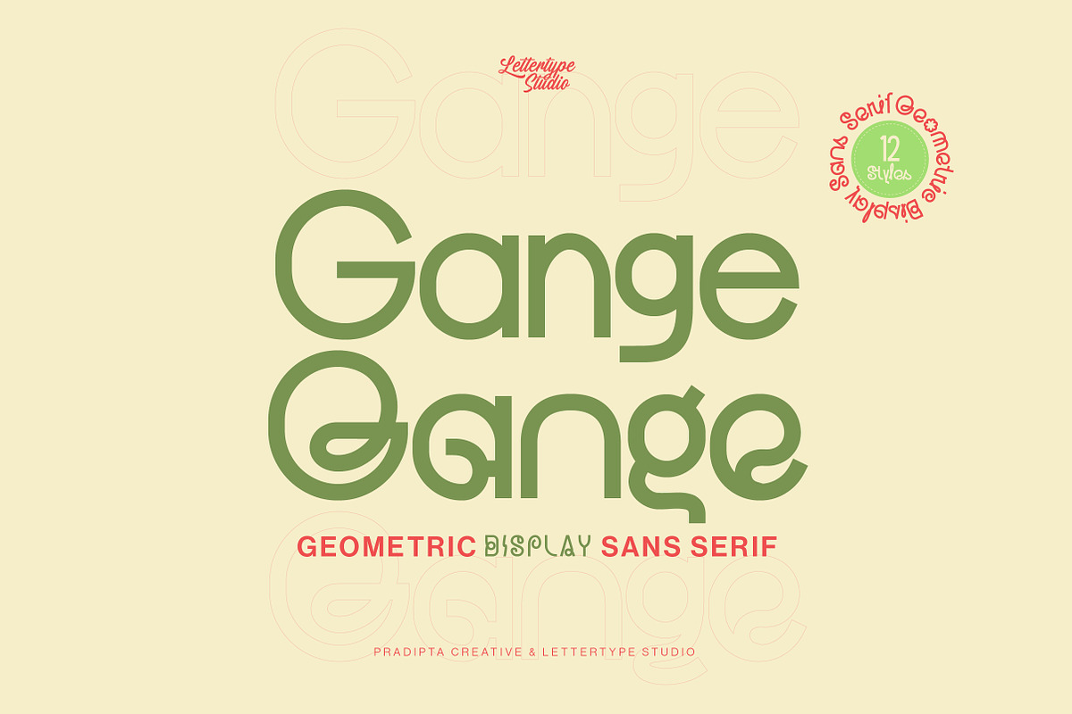 Gange – Bold Geometric Sans, a Sans Serif Font by Lettertype Studio (Photo 1 of 15)