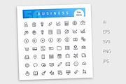 Business Line Icons Set, an Icon by Voysla's Shop (Thumbnail 4 of 4)