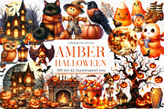 Watercolor Amber Halloween, an Illustration by Designworld (Thumbnail 1 of 6)