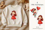 Love & Hearts Patterns & Clipart, a Seasonal Illustration by GoldmoonUA (Thumbnail 3 of 5)