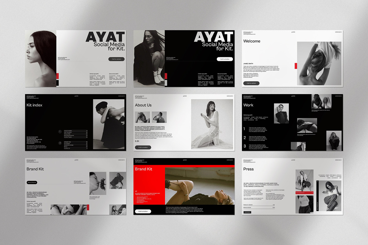 AYAT - Social Media Kit Presentation, a Presentation Template by CreativexGenius (Photo 9 of 12)