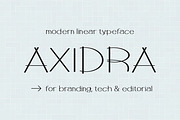 Axidra - modern linear typeface, a Font by Lettra Studio (Thumbnail 1 of 8)