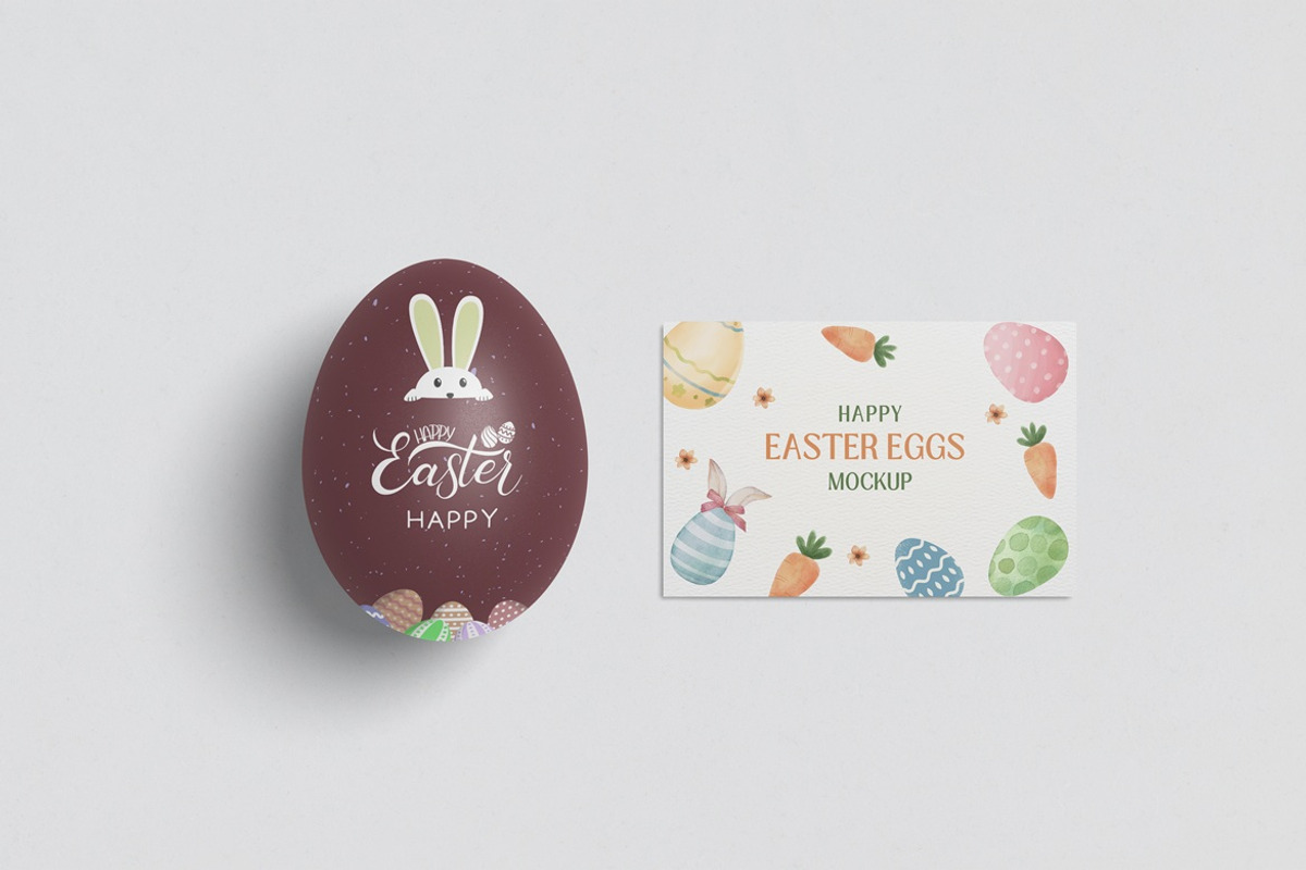 Easter Eggs and Postcard Mockup, an Advertising Mockup by Graphic Deal (Photo 9 of 10)