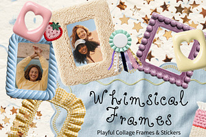 Whimsical Scrapbook Frames Decor Kit, an Object Graphic by DreamoraArt