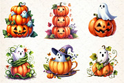 Cute Funny Ghost Pumpkin Halloween, an Illustration by DreamCafeArt (Thumbnail 4 of 5)