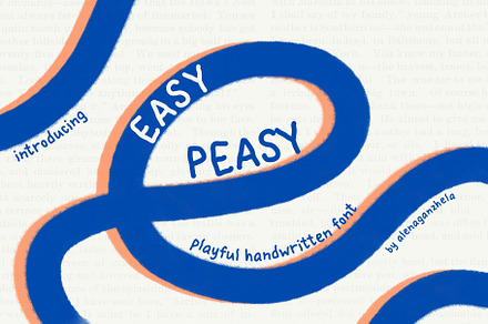 EASY PEASY - wavy handwritten font