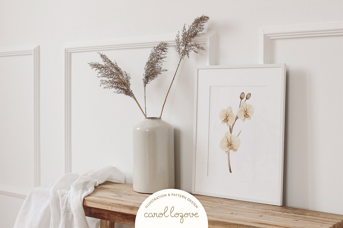 Watercolor Boho Fall Dusty Rose Set, a Decorative Illustration by Carol Lozove (Photo 30 of 74)