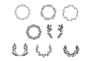 Floral Wreath Set 2 Procreate Brush