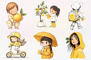 Lemon Kid Clipart, an Illustration by CreationArt (Thumbnail 7 of 9)
