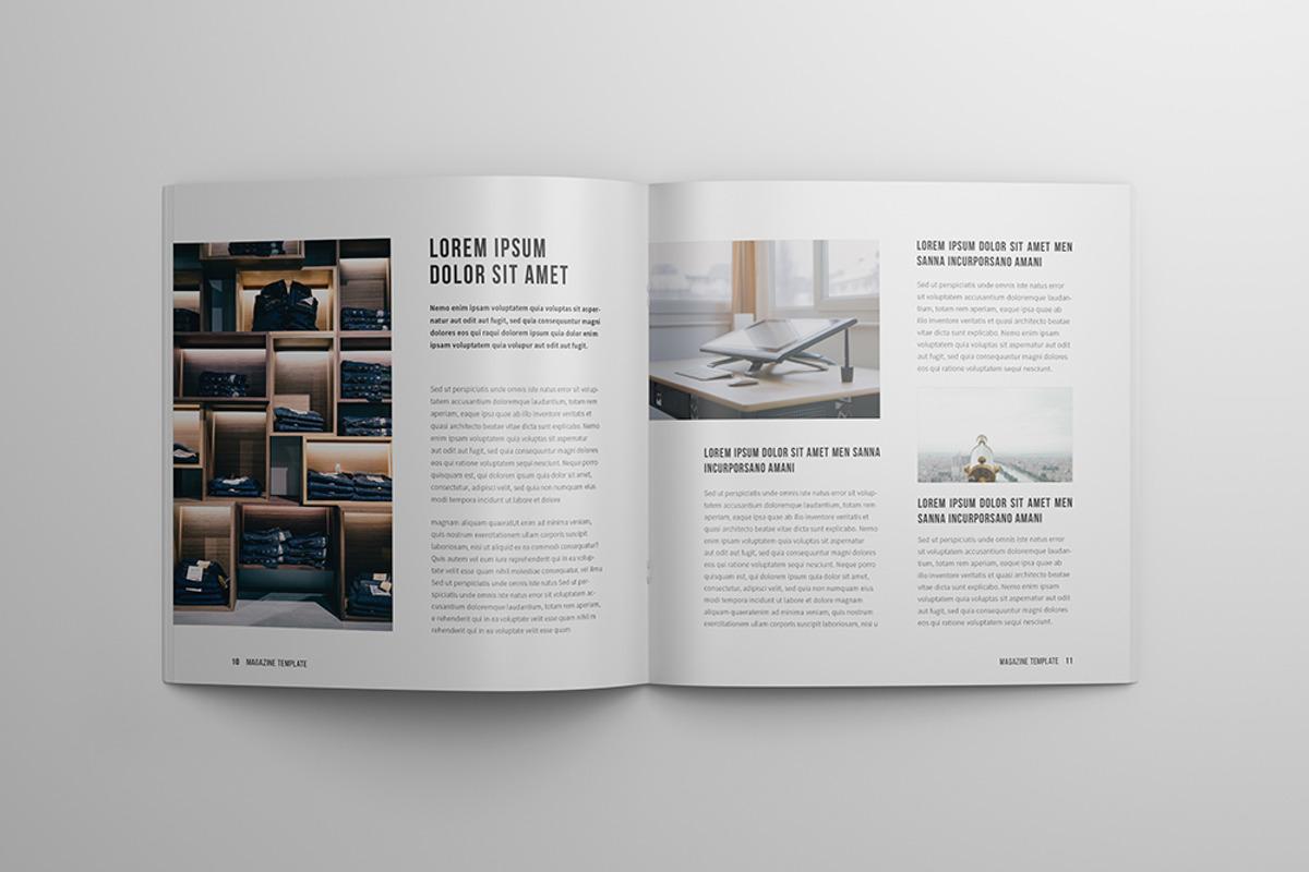 Square InDesign Magazine, a Magazine Template by MA-KING_ART