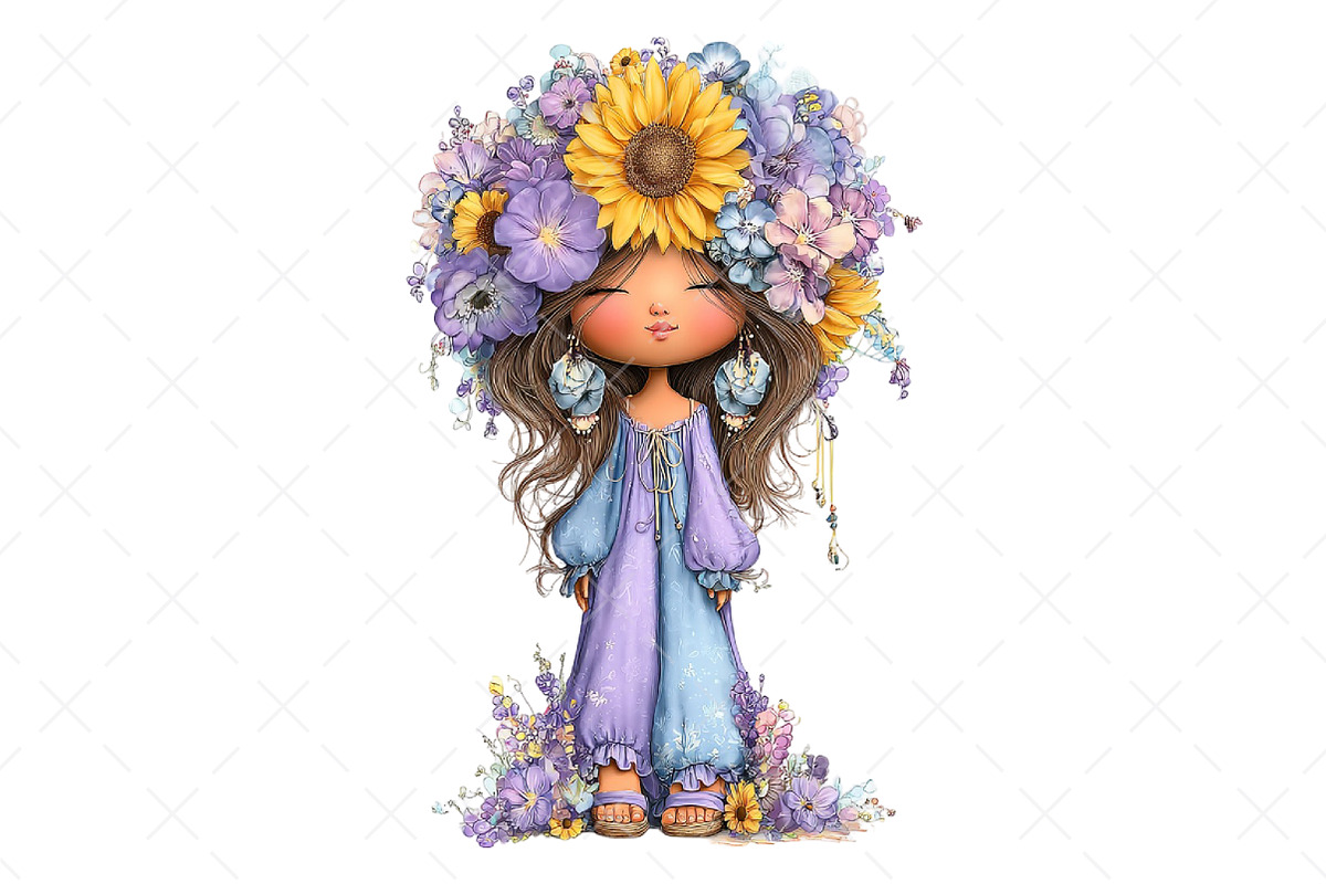 Whimsical Summer Woman Clipart, a Seasonal Illustration by Craft Nest (Photo 11 of 11)