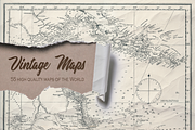 Vintage Maps of the World Bundle, a Background Graphic by Golden Vision Studio (Thumbnail 1 of 8)