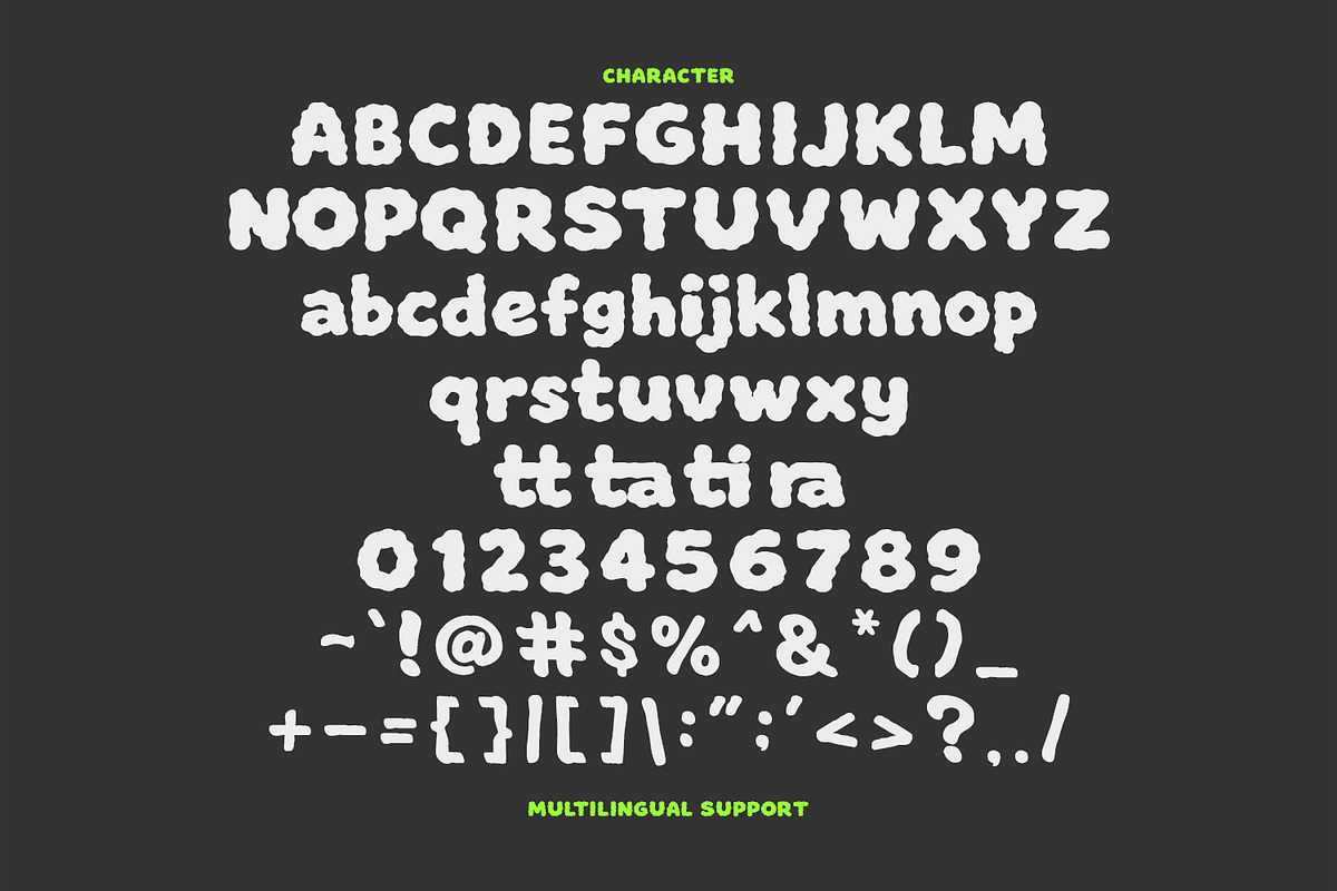 Graity Mengho Playful Liquid Bubble, a Handwritten Font by Maulana Creative (Photo 5 of 7)