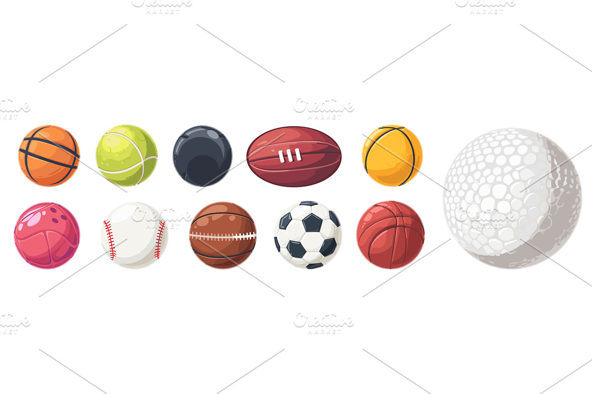 Balls for different sports, an Object Illustration by Onyx