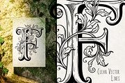 CASTLE STYLE ALPHABET - vector kit, a Decorative Illustration by My Space Garden (Thumbnail 7 of 11)