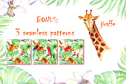 Exotic flowers watercolor clipart, an Animal Illustration by Where summer is (Thumbnail 7 of 7)