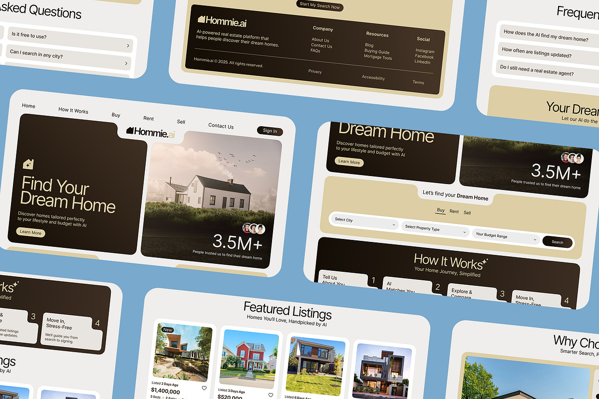 AI Real Estate Figma Landing Page preview 4