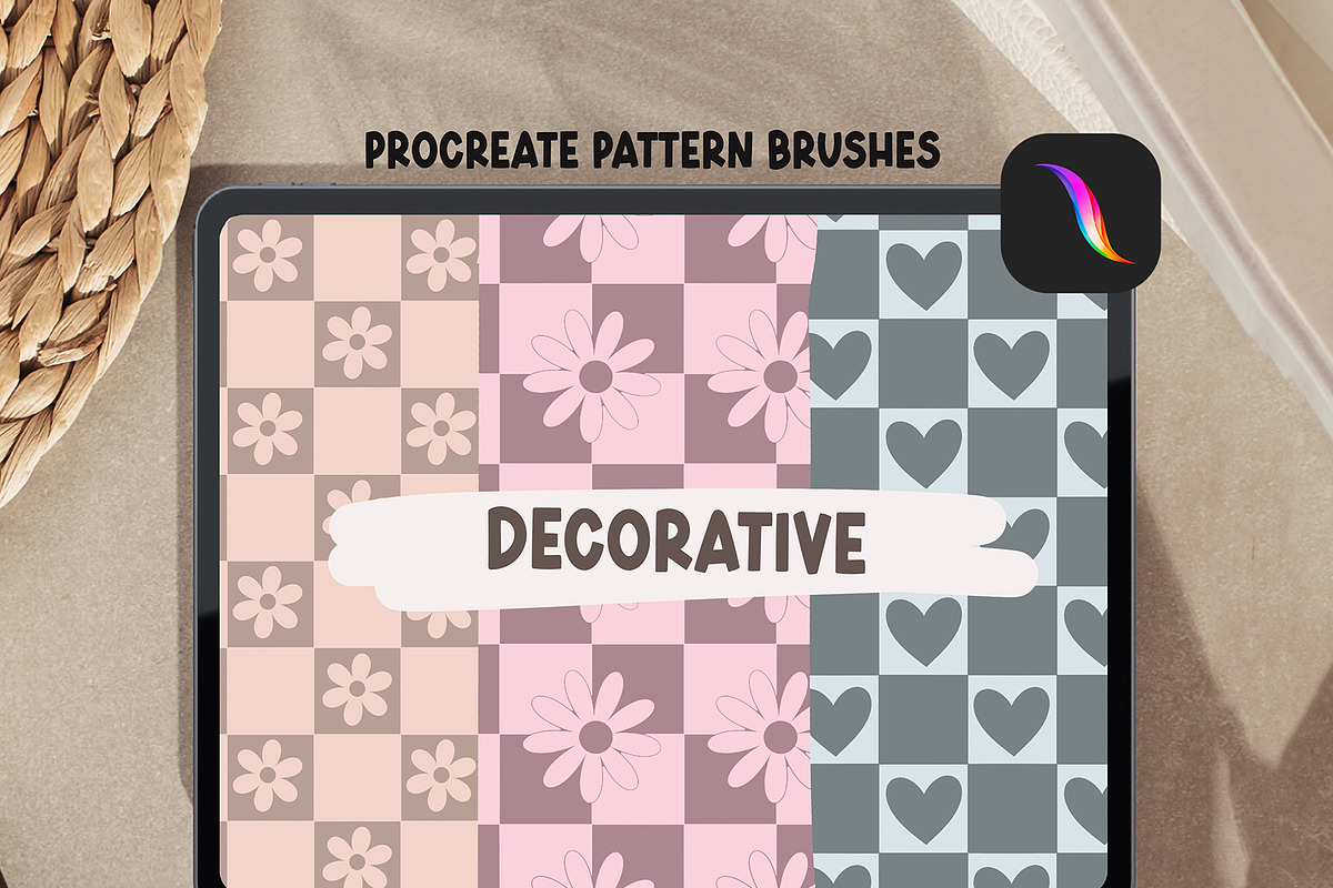Checkered Procreate Brushes & Stamps, a Brush Add-On by Mastilo Designs (Photo 5 of 7)