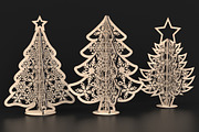 Standing Snowflake Christmas Trees, an Object Graphic by ThemeXDigital (Thumbnail 1 of 8)