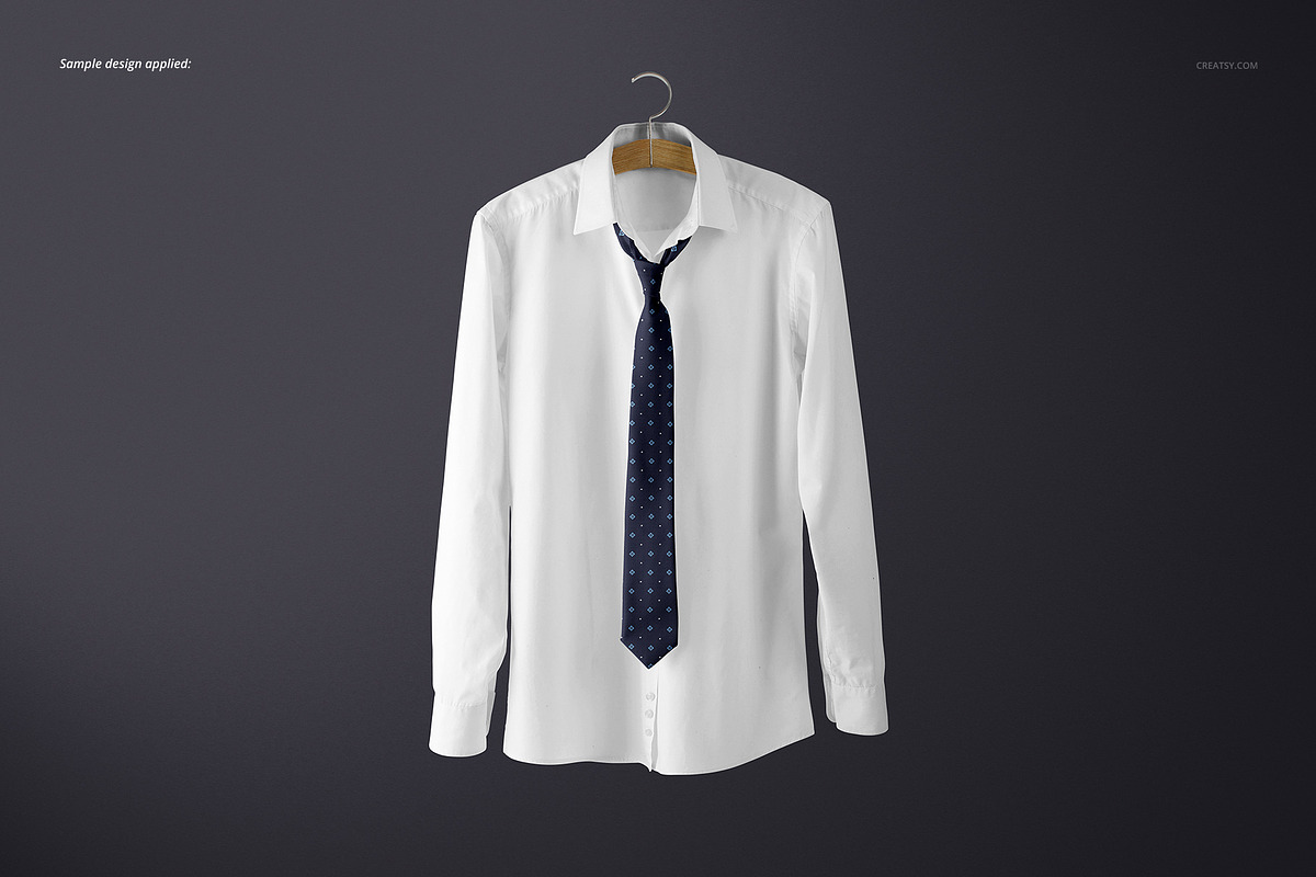 Gentelman Pack v.1: Tie Mockup Set, a Shirt Mockup by creatsy5 (Photo 6 of 15)