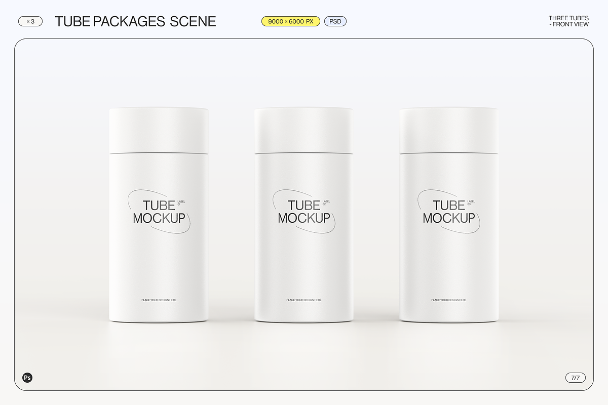 Paper Tube Package Mockup Set 2, a Cups & Container Mockup by Samolevsky (Photo 15 of 17)