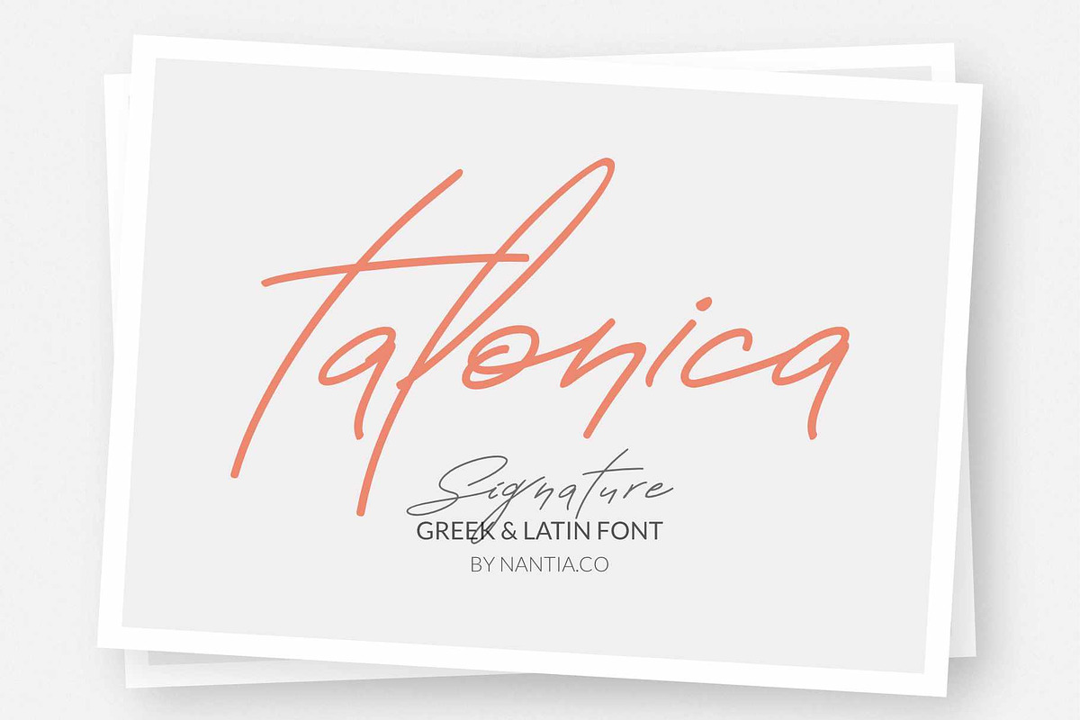 Greek Font Talonica, a Script Font by Greek fonts by nantia.co (Photo 1 of 17)