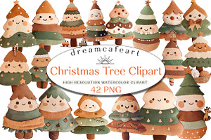 Cozy Christmas Hand-drawn Tree, an Illustration by DreamCafeArt