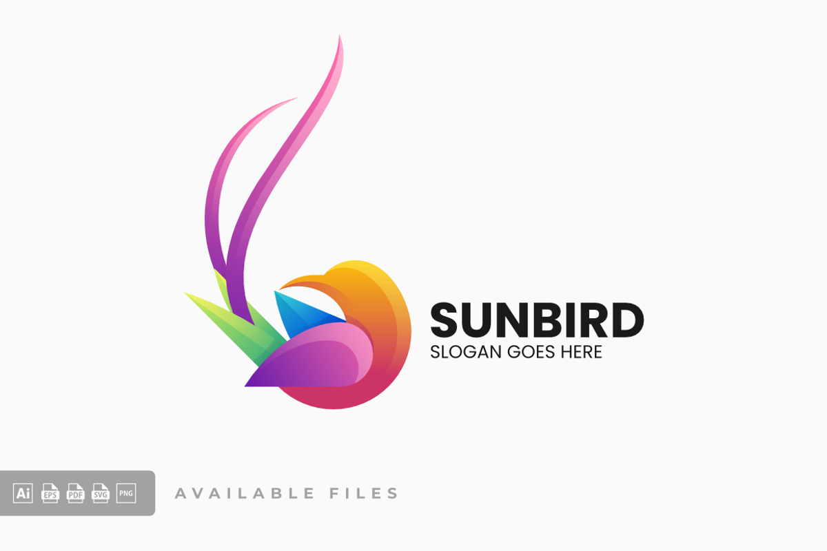 Sun Bird Gradient Colorful Logo, a Branding & Logo Template by ivan_artnivora