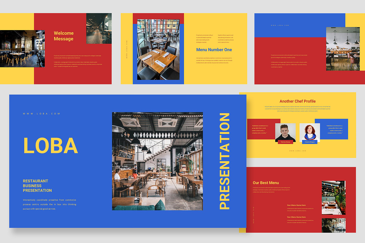 Loba : Food Service Google Slides, a Presentation Template by Punkl Camp (Photo 1 of 15)